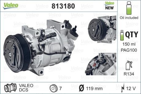 Компрессор кондиционера Valeo 813180