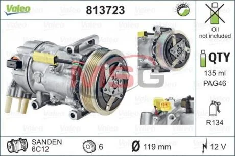Компрессор кондиционера Valeo 813723