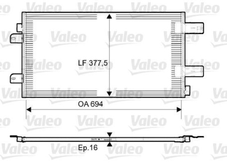 Радиатор кондиционера (Конденсатор) Valeo 814003