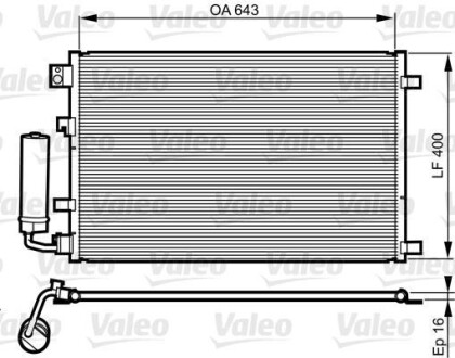 Радиатор кондиционера (Конденсатор) Valeo 814008