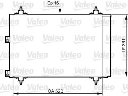 Радиатор кондиционера (Конденсатор) Valeo 814080