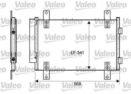 Радиатор кондиционера (Конденсатор) Valeo 814081