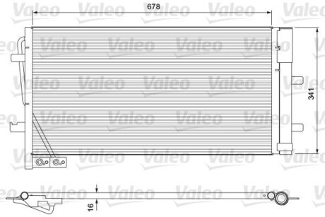 Радиатор кондиционера (Конденсатор) Valeo 814169