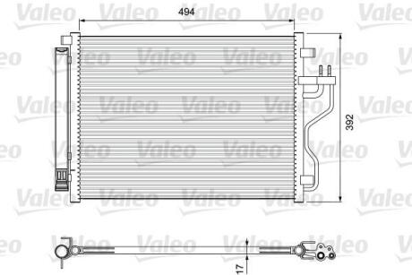 Радиатор кондиционера (Конденсатор) Valeo 814396