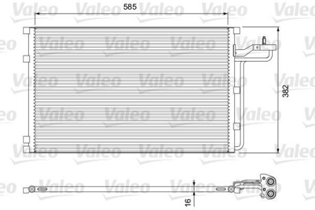 Радиатор кондиционера (Конденсатор) Valeo 814416