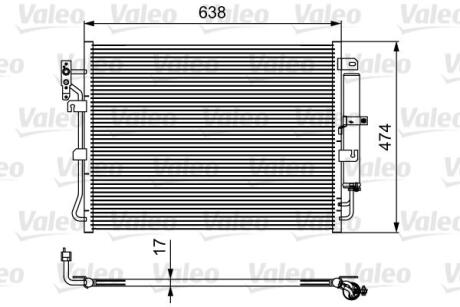 Радиатор кондиционера Valeo 814424