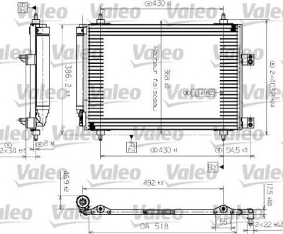 Радиатор кондиционера (Конденсатор) Valeo 817526