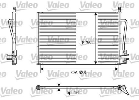 Радиатор кондиционера (Конденсатор) Valeo 817664