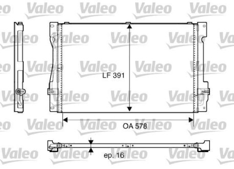 Радиатор кондиционера (Конденсатор) Valeo 817675