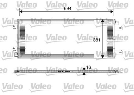 Радиатор кондиционера (Конденсатор) Valeo 817689