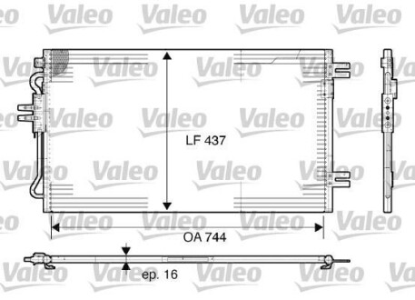 Радиатор кондиционера (Конденсатор) Valeo 817739