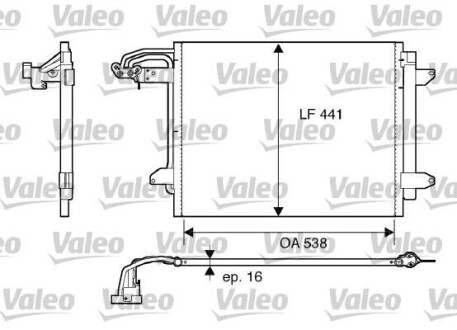 Радиатор кондиционера (Конденсатор) Valeo 817806