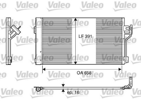 Радиатор кондиционера (Конденсатор) Valeo 817842