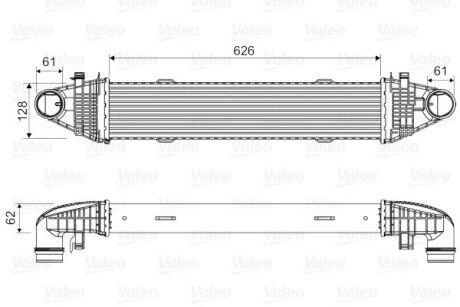 Радіатор інтеркулера MB C-class (W204)/E-class (W212) 1.8/2.2CDI 09- Valeo 818616