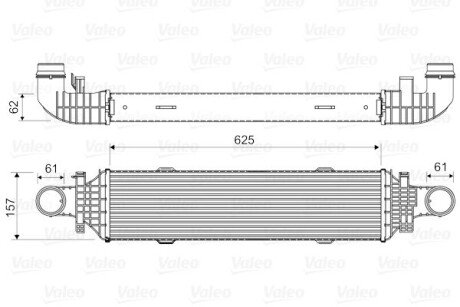 Радіатор інтеркулера MB C-class (W204)/E-class (W212) 08-16 (OM651/OM642/M274) Valeo 818631