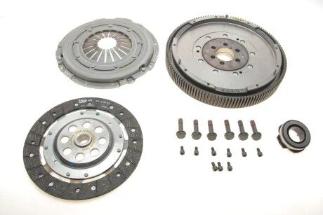 Демпфер + комплект зчеплення VW Caddy 1.9TDI 77kw 04-10/Golf VI 1.6TDI 66-77kw 09-13 (+вижимний) Valeo 837075