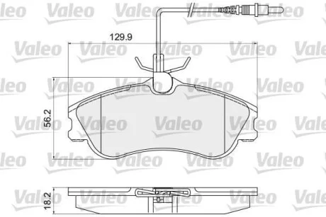 Тормозные колодки дисковые, комплект Valeo 872124
