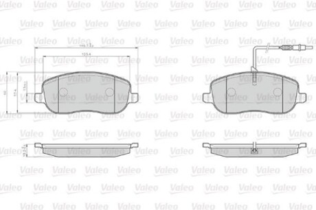 Тормозные колодки дисковые, комплект Valeo 872261