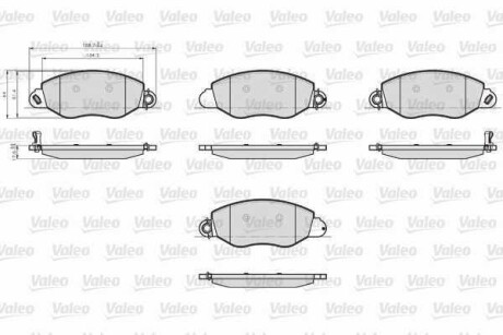 Тормозные колодки дисковые, комплект Valeo 872577