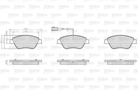 Тормозные колодки дисковые, комплект Valeo 872705