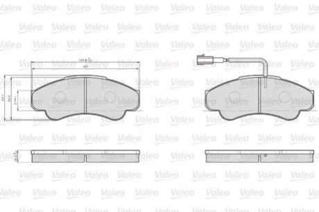 Тормозные колодки дисковые, комплект Valeo 872919