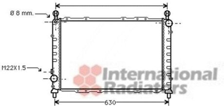 Радиатор охлаждения двигателя Van Wezel 01002055