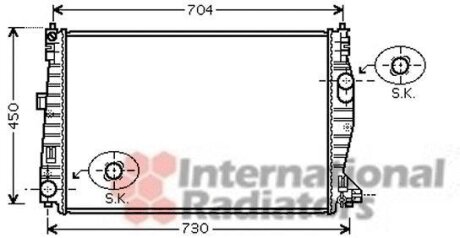 Радиатор охлаждения двигателя Van Wezel 01002101