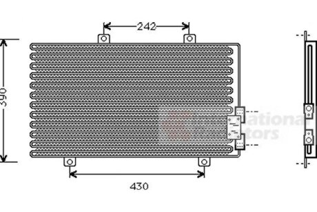 Радиатор кондиционера (Конденсатор) Van Wezel 01005063