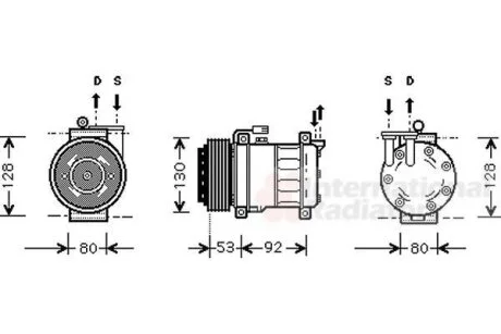 Компрессор кондиционера Van Wezel 0100K009