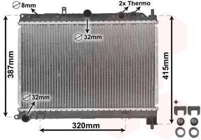 Радиатор охлаждения двигателя Van Wezel 02002118