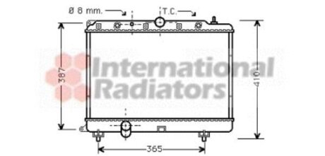 Радиатор охлаждения двигателя Van Wezel 02002154