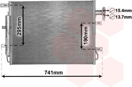 Радиатор кондиционера (Конденсатор) Van Wezel 02005217