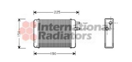 Радиатор отопителя салона Van Wezel 02006083