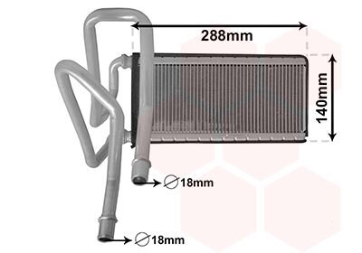 Радиатор отопителя салона Van Wezel 02006226