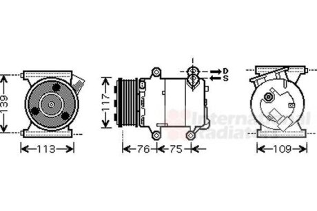 Компрессор кондиционера Van Wezel 0200K185