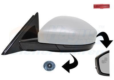 Зеркало наружное заднего вида левое Van Wezel 0261827