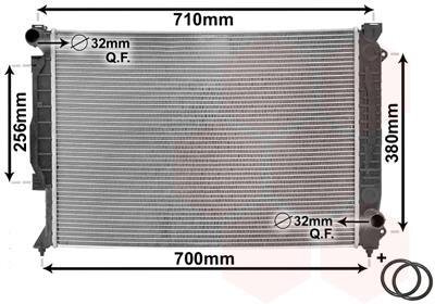 Радиатор охлаждения двигателя Van Wezel 03002139