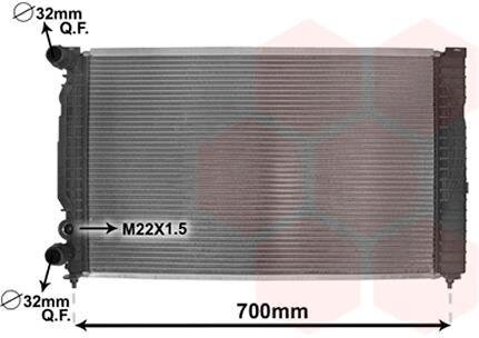 Радиатор охлаждения двигателя Van Wezel 03002189