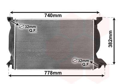 Радиатор охлаждения двигателя Van Wezel 03002206