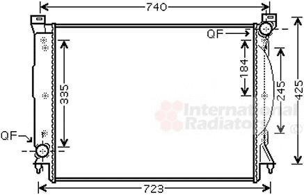 Радиатор охлаждения двигателя Van Wezel 03002245