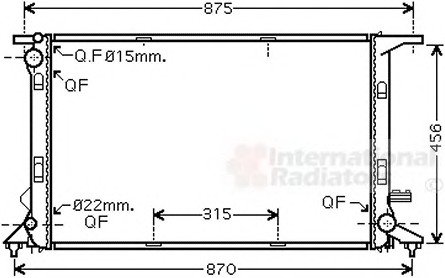 Радіатор охолодження Audi A4/A5/A6/A7/Q5 3.0TDI/3.0TFSI 11-17 Van Wezel 03002290