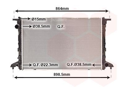 Радиатор охлаждения двигателя Van Wezel 03002412