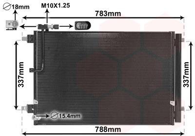 Радиатор кондиционера (Конденсатор) Van Wezel 03005389