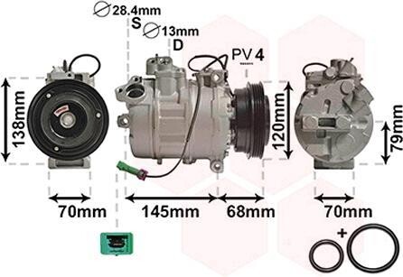 Компрессор кондиционера Van Wezel 0300K011