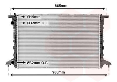 Радиатор охлаждения двигателя Van Wezel 03012720