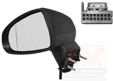 Зеркало наружное заднего вида левое Van Wezel 0301805
