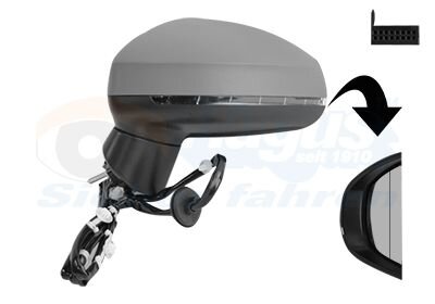 Зеркало наружное заднего вида левое Van Wezel 0304807