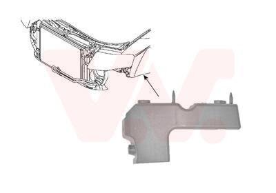 Кронштейн бампера переднего, левый Van Wezel 0326567