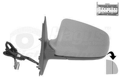 Зеркало наружное заднего вида левое Van Wezel 0326807