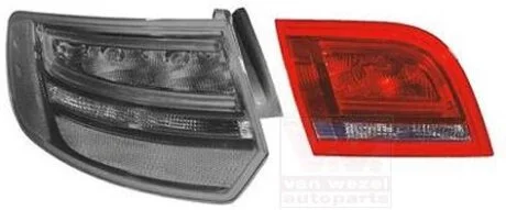Фонарь задний внутренний левый Van Wezel 0334927